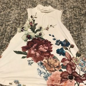Soft floral tank blouse